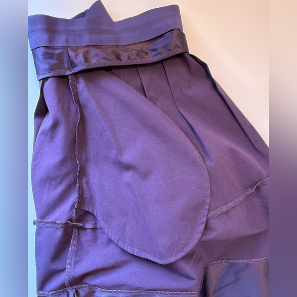 THE LIMITED DEEP PURPLE PLEATED & TIERED SATIN A LINE SKIRT SZ  XS - Picture 6 of 10